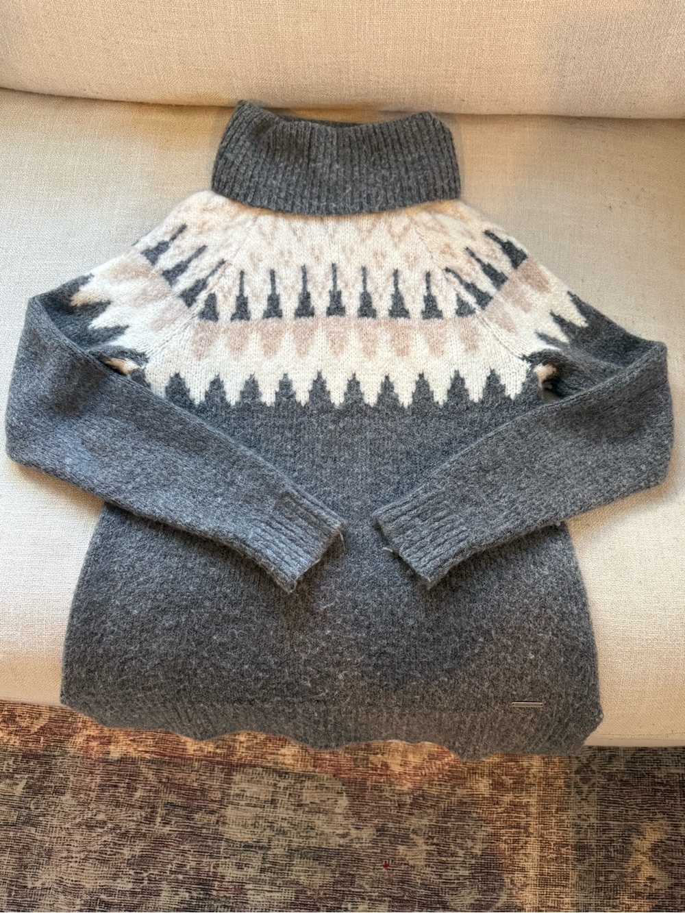 Abercrombie & Fitch Fair Isle Turtleneck Sweater | Size Small